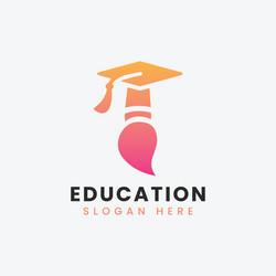 Modern teach learn educational logo design vector