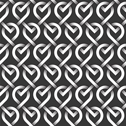 monochrome seamless pattern of loops shaped vector image