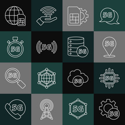 Set line setting 5g network processor location vector