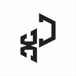 xc initial letters logo monogram with up to down vector image