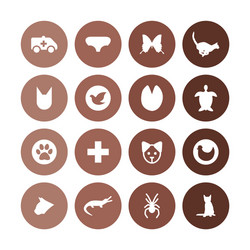 animals pets icons universal set for web and ui vector