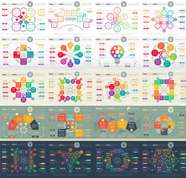 big set of web templates for diagram vector image