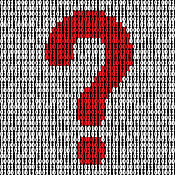 binary code question mark vector image