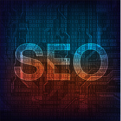 Binary Code SEO Background vector image