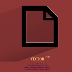 blank paper flat modern web button with long vector image