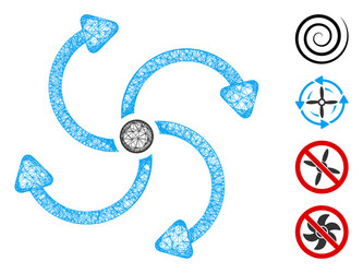 fan rotation web mesh vector image