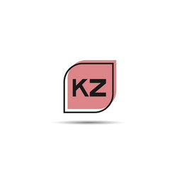 Initial letter kz logo template design Royalty Free Vector