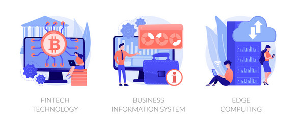 it infrastructure and technology integration vector image