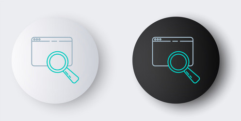 line search in a browser window icon isolated vector image