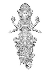 Navratri Goddess Durga Vector Image