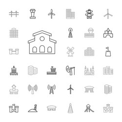 13 tower icons Royalty Free Vector Image - VectorStock