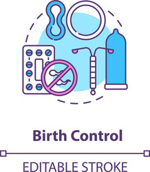 Birth control concept icon vector