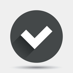 Check sign icon yes button vector