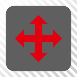 expand arrows rounded square button vector image