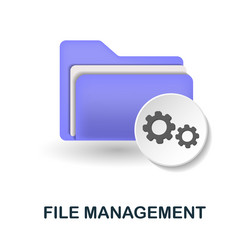 file management icon 3d from data science vector image