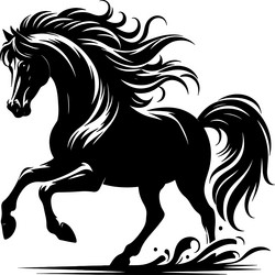 Galloping Horse Silhouette Vector Image