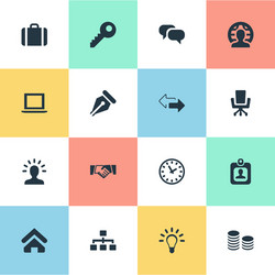 set of simple commerce icons vector image