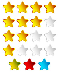 star rating element with 4 for valuation vector image