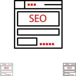 website server data hosting seo tech bold vector image