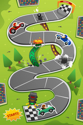 Interface racing game dashboard Royalty Free Vector Image