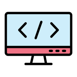 coding icon design vector image