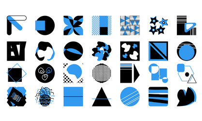 design shapes pattern set geometric abstract vector image