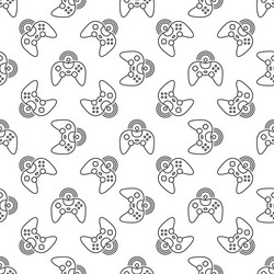 game controller wireless gamepad seamless pattern vector image