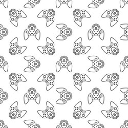 Game controller wireless gamepad seamless pattern vector