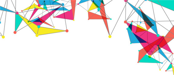 line points connections triangular technology vector image