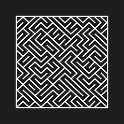 maze element labyrinth square pattern geometric vector image