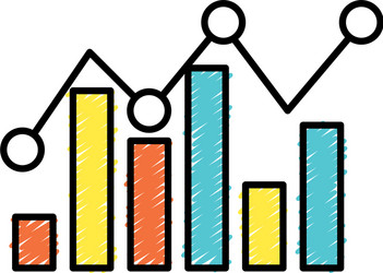 statistics bar diagram data graph vector