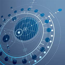 Technical drawing made using dashed lines vector