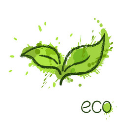 Tree with green leaves Royalty Free Vector Image