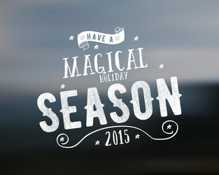 Merry christmas lettering magical season wishes vector