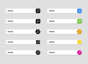 search bar icon with engine field for website vector image