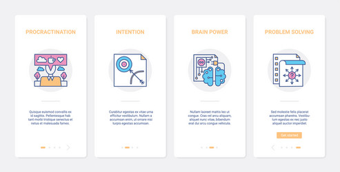 solving business problems line concept ux ui vector