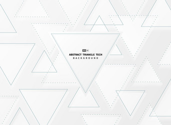 Abstract gradient white and gray triangle techno vector