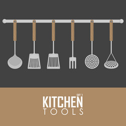 Kitchen tools set vector