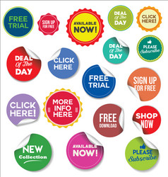 modern web banners and labels colorful collection vector image