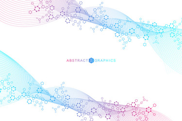 science network pattern connecting lines and dots vector image