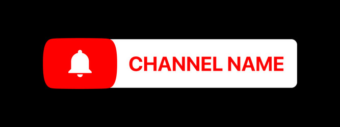 youtube channel name title with subscribe button vector image