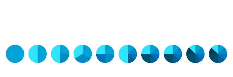 circles sector segment slice set circle section vector