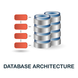 database architecture icon 3d from data science vector image