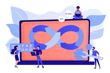 DevOps Team Collaboration vector image