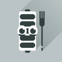 flat web icon with long shadow mobile battery vector image