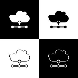 set network cloud connection icon isolated vector image