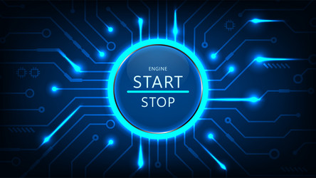 technology abstract high-tech start button vector image