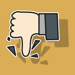 unlike icon sticker web pointer in eps 10 vector image