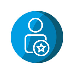 user with star icon simple mobile concept web vector image