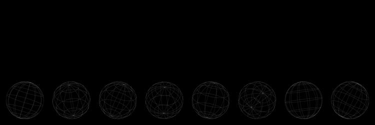 wireframe grid mesh sphere globe ball set vector image
